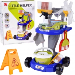 Børne-rengøringsvogn med tilbehør og støvsuger