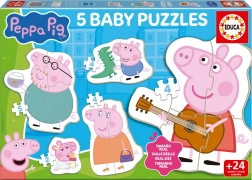 Baby puslespil Gurli Gris 5-i-1 (2–5 brikker)