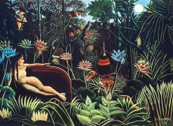 Træpuslespil Kunst: Henri Rousseau - Drømmen 200 Brikker
