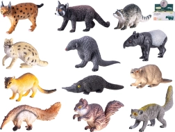 Sæt af plastfigurer af skovdyr 13–16 cm, 12 stk.