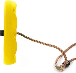 Havegynge til børn med blomstersæde og reb – Gul