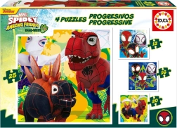 Educa Puslespil Spidey og hans fantastiske venner: Dino-web 4-i-1