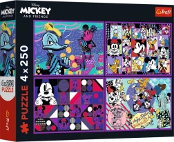 Puslespil 4×250 brikker MICKEY MOUSE