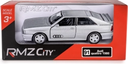Metalmodel RMZ City Audi Quattro Coupé sølv 1:35 med pull-back