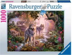 Puslespil 1000 brikker Ravensburger – sommerlig ulvefamilie