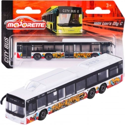 Bybus MAN Lion's City C – hvid model fra Majorette