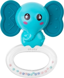 Akuku silikonebidering med rangle – elefant