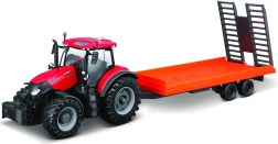 Bburago farm traktor med trailer 10 cm – CASE IH Optum CVX 300 med lavlæsset anhænger