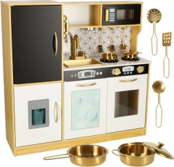 Børnekøkken i træ med køleskab og tavle LULILO