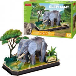 3D puslespil Dyrevenner – elefant, 42 brikker