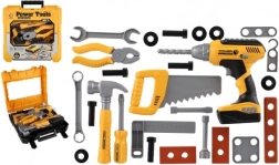 Sæt med legetøjsværktøj med batteridrevet boremaskine