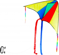 Farverig flyvende drage 110 × 63 cm med håndtag