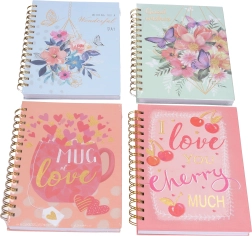 Notes med spiral uden linjer 15 × 21 cm, 100 sider