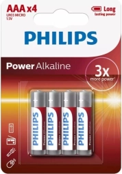 Philips Power Alkaline AAA batterier 4 stk.