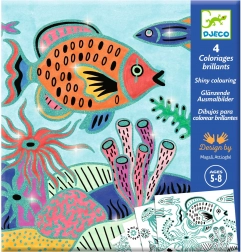 Djeco glitrende malebøger Under havet