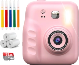 Børnedigitalkamera med øjeblikkelig udskrivning Renew Force, pink