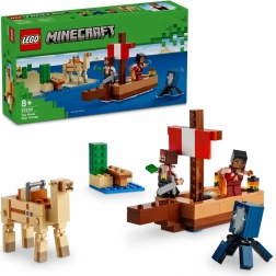 LEGO Minecraft piratsejlads – piratskib med dyr og pirater (8+)