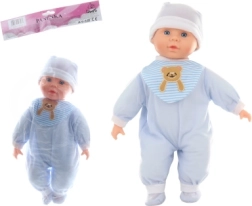 Baby drengebaby med lyde 40 cm med blødt krop