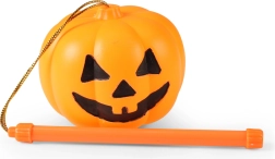 Lysende halloween-græskar med håndtag