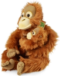 Rappa plyschorangutang med unge 28 cm ECO-FRIENDLY