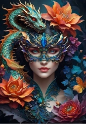 Puslespil Pige med Drage 1000 brikker