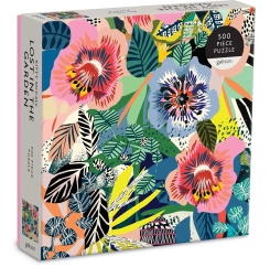 GALISON firkantet puslespil Fortabt i haven 500 brikker