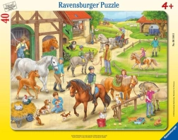 Puslespil Hestefarm Ravensburger 40 brikker