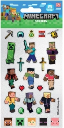 Genanvendelige Minecraft-klistermærker – 25 stk.