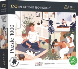 Puslespil TREFL UFT Yoga, Cats & Coffee 1000 brikker