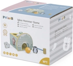 Viga PolarB trælegetøj Iglo med hammer, figurer og sorter