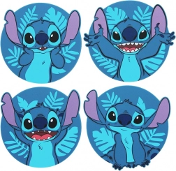 sæt silikonebordskånere disney stitch (4 stk)