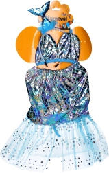 Karnevalsæt havfrue - kjole og pandebånd