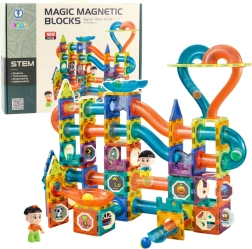 Magnetisk byggesæt med kuglebane 188 stk MAGIC MAGNETIC BLOCKS