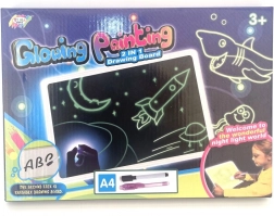 Tegnetavle der lyser i mørke A4 til børn