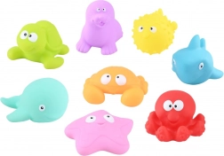 Dyrefigurer til badet – sæt med 4 stk., 8 cm, 2 varianter