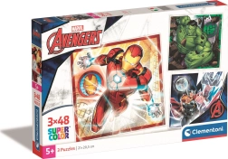 sæt puslespil 3×48 brikker MARVEL AVENGERS CLEMENTONI