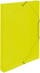 Dokumentboks A4 med elastik gul