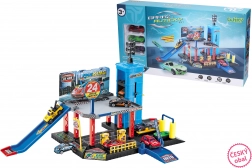 Garage med elevator og tankstation