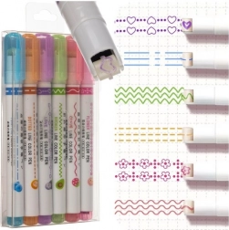 Sæt dekorative tuscher til mønstre og skravering 6 stk. MAALEO