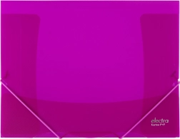 Mappe med elastik Electra rosa A4