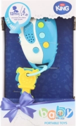 Interaktive blå nøgler med batteri til de mindste