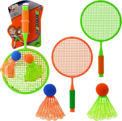 Badmintonsæt til børn – 2 ketsjere og 2 store bolde