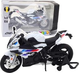 Sport metalmodel motorcykel 1:12 hvid