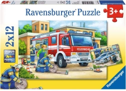 Puslespil RAVENSBURGER politi og brandmænd 2×12 brikker