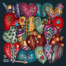 Kvadratisk puslespil Palapeli Hjerte 251 brikker