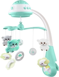 Karrusel til tremmeseng med lysprojektor Baby Mix mint