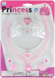 Prinsessesæt – krone, halskæde, øreringe og ring