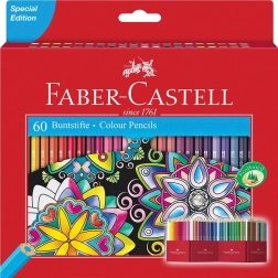 Klassiske træfarveblyanter FABER-CASTELL, 60 stk.