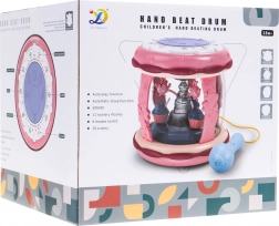 Interaktiv tromme med mikrofon – multifunktionel kube med lyde, lys og karrusel (18 m+)