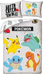 Børnesengetøj Pokémon gråt 140 × 200 cm